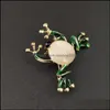 Pins Brooches Fashion Animal Brooch Pearl Painting Oil Jewelry Pin Frog Ornament Drop Delivery Dhzql