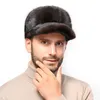 Ball Caps Luxury Men's Hats Real Mink Fur Hiver 100 Bomber Ushanka Cap Russian Ski Fashion For Men 230211