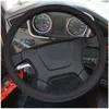 Steering Wheel Covers Car Cover Wrap Non-slip Artificial Leather For 36 38 40 42 45 47 50 CM Big Truck Bus Van Lorry Auto ProtecterSteering