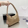 2023 Bags Clearance Outlets new autumn and winter canvas underarm half moon heavy industry full drill rivet portable shoulder bag women's fashion