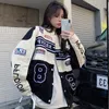 Women's Jackets Fashion Embroidery Oversize Baseball Jacket Women Vintage Women's Jacket Racing Suit Hip-hop Coat Bomber Jacket Casual Tops 230210