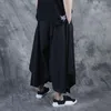 Мужские брюки мода I темно -черная весна и летняя повседневная нерегулярная юбка Capris