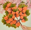 Decorative Flowers 12pcs 50-65cm Length Birch Tree Leaf Leaves Branch Silk Artificial Flower For Wedding Home Office El Venue Decoration