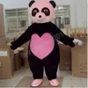 Costume de mascotte d'ours panda d'amour d'Halloween personnalisez le personnage de thème d'anime de vaches de bande dessinée taille adulte fête d'anniversaire de Noël tenue extérieure