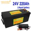 24 V 220AH LIFEPO4 Lithium-Eisen-Phosphat-Batterie eingebaute BMs, die für RV Campers Golf Cart Solarenergiespeicher mit Ladegerät verwendet werden