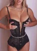 Damestanks sexy mesh patchwork borduurwerk laaggesneden korset camisole tops vrouwen backless spaghetti riem bodycon tanktop 2023 lente herfst