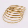 Bangle 3mm face width 70mm diameter 7PCS combination bracelet three colors Women's stainless steel jewelry wholesale washable LH1054 G230210