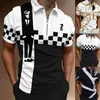 Polos pour hommes revers Style SKA fermeture éclair manches courtes décontracté POLO petit haut 230211