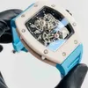 Obejrzyj RM011 Win -Barrel Watch Titanium Steel wielofunkcyjny automatyczny mechaniczny rozrząd