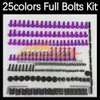 268PCS完全なMoto Body Full Screws Kit for Kawasaki Ninja ZX9R ZX-9R ZX900 ZX 900 9R 9 R 900CC 99 1998 1999 1999 MOOTOLCYCLE FAIRING BOLTS WOONTS WINDSCREEN NUTS NUTS NUT