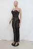 Casual Dresses ANJAMANOR Sequin Mesh See Through Maxi Dress Going Out Womens Sexy Clothing Club Wear Birthday Party Dresses D57-DE24 T230210