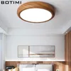 Plafondlampen Botimi Chinese slaapkamer LED Ronde Licht Imitatief houten geschilderde metalen eenvoudige kamers Lamp Studie Room Verlichtingsarmaturen