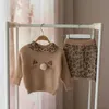 Clothing Sets Baby girls clothes set Knit suit Short Skirt Sweatshirt Pullover pieces Child outfits Kid Girl years Wool Sweater Costume
