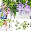 装飾的な花の花輪1 PCS人工偽のつる植物葉の屋外装飾庭の結婚式のアーチ型ドアアクセサリー