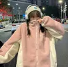 Женские куртки Tide Harajuku Faux Lamb Wool Jackwets Women Fashion Ins Unfize Стенд на молнии воротнич