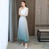 Etniska kläder ao dai klänning 2023 sommar Vietnam kvinnor elegant cheongsam folk kinesiska qipao traditionella 10515etniska