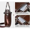 Портфели мужской портфель бизнес -пакет на плечах роскошные дизайнерские сумки сплит кожаные мессенджеры вертикальная сумочка путешествия S 230211
