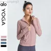 Jaqueta de designer Yoga Sports Jacket Mulheres Primavera e Outono Fino Fitness Suit Sweater Running Quick-Secagem Cardigan Yoga Suit Manga Longa Azul