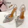 Отсуть обувь Hlieny Transparent PVC Women Pumps Fashion Silver