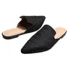 Slippers Closed Toe Women's Mules Shoes Outside Wear Ladies Slippers Fashion Pointed Flat Bottom Breathable Summer Casual Woman Slides G230210