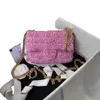 Bolsa de compras bolsa crossbody saco de esmalte fivela retro pingente dupla all cobre 24 material de l￣ de hardware