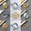 Pierścienie ślubne Jisensp Nieregularny łańcuch zamka Kształt Chunky Geometryczne dla kobiet Regulowany palcem punkową modną biżuterię Prezent