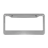 2PCS Srebrny Chrome Ramki ze stali nierdzewnej Metalowa tablica rejestracyjna pokrywka znacznika ze śrubami Styling327c