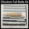 268st Complete Moto Body Full Screws Kit för Honda CBR600FS CBR600 CBR 600 F4 600F4 FS CBR600F4 99 00 1999 2000 Motorcykelmässa