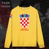 Sweat à capuche masculine Croatie Hrvatska Croatie HRV Croates Mens Sweat à sweat Tops Men Automne Streetwear Clothing Sportswear Tracksuit 20