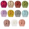 Hats Lovely Shiny Bowknot Kids Hat Cute Solid Color Baby Girls Turban Soft Thread Born Infant Cap Beanies Head Wraps