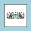 Bandringar vintage tusensk￶na f￶r kvinnor s￶t blomsterring justerbar ￶ppen manschett br￶llop engagemang kvinnliga smycken sl￤pp leverans dhyil