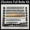 268PCS完全なMoto Body Full Screws Kit for Honda CBR1000RR CBR1000 CBR 1000 RR 1000RR 1000cc 04 05 2004 2005