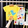 Ensembles nouveaux vêtements d'été coton garçons filles à manches courtes t-shirt pantalons longs pcs bébé unisexe vêtements pour enfants costume