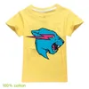 T-shirts Mr Wolf Beast Kids Summer Short Sleeve T Shirt Cotton Little Baby Boys Fashion O-Heck Tees Clothes Teen Girls Söta toppar 6 8 10T T230209