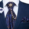 Neck slips Set Men's Premium Silk Ascot Tie Brosch Pin Set Classic Vintage Red Male Nathis Set For Wedding Formal Dress Suit Vest Accessories 230210