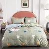 Bedding Sets Home Texile Sheet Pillowcase&duvet Cove Set Duvet Cover Fashion Blue Bed Adult Linens Leaf Bedclothes Green