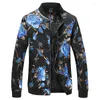 Kurtki męskie 2023 Spring drukowana moda Slim Fit Mens Casual Bomber Kurtka swetra