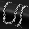 Chains Chain Bracelet Set Hip Hop Coffee Alloy Bean Pig Nose Rhinestone Necklace Men's WomenChains ChainsChains