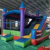 Anpassade trampoliner 4.5x4.5x3.8m uppbl￥sbart studsslottkombo Jumper House Bouncing Center med Slide Skick med fartyg till d￶rr