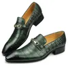 Abendschuhe Erfolgreiche Herren-Loafer Business-Abendschuhe Hochzeitsbankettanzug Italien Designer-Lederschuhe Echtes Leder Spitzschuh 230210