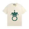 Camisetas para hombres Diseñador de moda Camiseta para hombre Tops de moda Letras de lujo con estampado de relámpagos Tamaño de corona M-XXL 7MBN