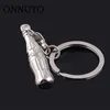 Key Rings High Simulation Coke Bottle Keychain Mini Cola Zinc Alloy Metal Silver Plated Key Holder Car Bag Accessories Custom Gift S009 G230210