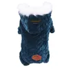 Vêtements de chien hiver vêtements pour animaux de compagnie plus épais polyester coton manteau combinaison à quatre pattes doudoune pour bouledogue français chiot chihuahua 230211