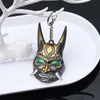 キーリングアニメゲンシンインパクトゲームコスプレXiao Tartaglia Mask Keychain Car Mora AccessoriesバッグキーチェーンメタルキーチェーンG230210