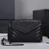 Bolso de lujo Bolso de hombro para mujer Marca LOULOU Diseñador en forma de Y Costura Bolsos de cuero genuino Señoras Cadena de metal Bolsas de cadena de mensajero Monederos