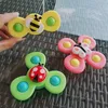 Spinning Top Baby Cartoon Spinning Toys Colorful Insect Fidget Spinner Toys to Relieve Stress Educational Bath Toys for Infant Toddler Gift 230210