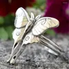 Wedding Rings 2023 Trending European And American Jewelry Ladies Fashion Butterfly Ring Punk Bridal Engagement Vintage