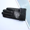 Five Fingers Gloves touch screen women's sheepskin gloves leather fleece lined fashion zipper warm autumn and winter outdoor driving gloves 230210