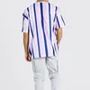 Men's T Shirts Summer Men's 3DT Shirt Casual Wear Short-sleeved 3D Printed Top Loose Street Cool Striped T-shirt