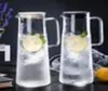 Borosilikatglas kaltes Wasser Carafe Pitcher Teekanne mit Sieb und PV -Deckelabdeckung für hausgemachte Juicecold -Tee oder Milchflaschen52266620